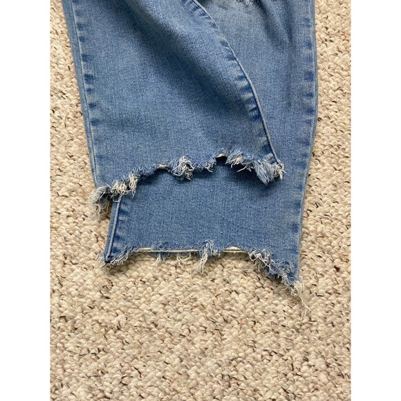 Judy Blue Distressed Blue Ankle Jeans - Picture 3 of 9